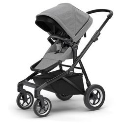Thule Sleek Single-to-Double Stroller - Black / Grey Melange