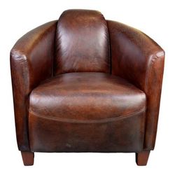 SALZBURG CLUB CHAIR DARK BROWN LEATHER - Moe's Home Collection PK-1000-20