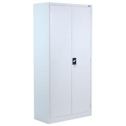 armoire à portes battantes hautes - gris clair - manutan
