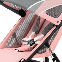 Cybex AVI Jogging Stroller Bundle - Black Frame + Silver Pink Seat Pack