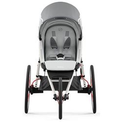 Cybex AVI Jogging Stroller Bundle - Cream/Orange Frame + Medal Grey Seat Pack