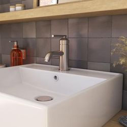 Randolph Morris Single Post Bathroom Sink Faucet - Metal Lever Handle RMNAB205-BN