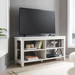 "Sawyer 50" White TV Stand - Hudson & Canal TV0963"