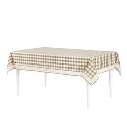 Buffalo Check Tablecloth - 60-in x 120-in by Achim Home Décor in Taupe