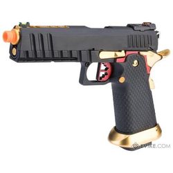 AW Custom Full Auto Competitor Hi-CAPA Gas Blowback Airsoft Pistol Gun Only Green Gas Black/Gold/Red AW-HX2032