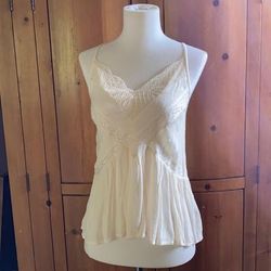 American Eagle Outfitters Tops | American Eagle Cream Lace Cami Xs Nwt | Color: Cream | Size: Xs