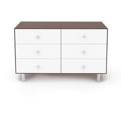 Oeuf 6 Drawer Dresser - Classic - White/Walnut