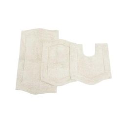 Waterford 3-Pc. Set Bath Rug Collection by Home Weavers Inc in Ivory