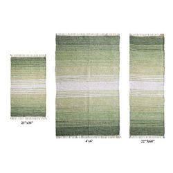 Richmond Gradation 3 Piece Area Rug Collection by Home Weavers Inc in Sage