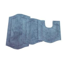 Waterford 3-Pc. Set Bath Rug Collection by Home Weavers Inc in Blue