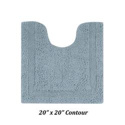 Lux Collections Bath Mat Rug 20" X 20" Contour by Better Trends in Blue