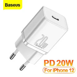 Bas192.- Chargeur de téléphone mural USB de type C charge rapide PD 20W 3.0 QC3.0 iPhone 12