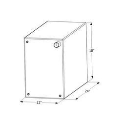 Icon Fresh Water Tank With 1/2in.Ftp And 1-1/4" Filler Wt2454 24in x 12in x 18" 20 Gallon 12454