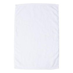 Q-Tees T300 Deluxe Hemmed Hand Towel in White | Cotton