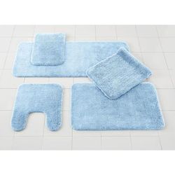 Wide Width The Elegance Bath Rug Collection - Bath Rug by BrylaneHome in Sky Blue (Size 17" W 24" L)