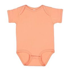 Rabbit Skins 4424 Infant Fine Jersey Bodysuit in Sunset size 12MOS | Ringspun Cotton LA4424, RS4424