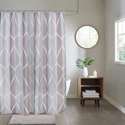 Randolph Morris Geometric Fabric Shower Curtain RMSK-725C180-GY