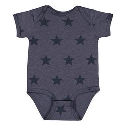 Code Five 4329 Infant Star Bodysuit in Denim size 24MOS | Ringspun Cotton