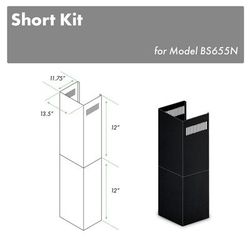 ZLINE 2-12 in. Short Chimney Pieces for 7 ft. to 8 ft. Ceilings (SK-BS655N) - ZLINE Kitchen and Bath SK-BS655N