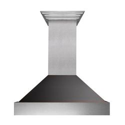 "30" DuraSnow® Stainless Steel Range Hood with Oil Rubbed Bronze Shell (8654ORB-30) - ZLINE Kitchen and Bath 8654ORB-30"