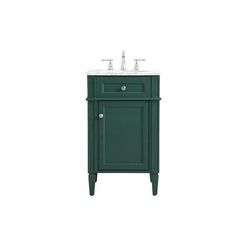 21 inch single bathroom vanity in green - Elegant Lighting VF12521GN