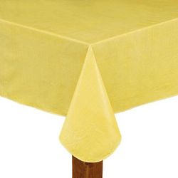 CAFÉ DEAUVILLE Tablecloth by LINTEX LINENS in Yellow (Size 70" ROUND)