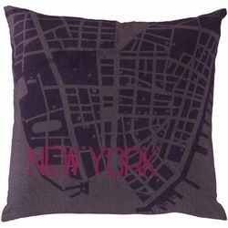 Corinne 18" Square Cottage Cotton Navy/Dark Blue/Magenta Throw Pillow - Boutique Rugs