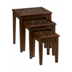 Baroque Nesting Tables with Mosaic Tile Inlay (Set of 3) - Jofran 698-7