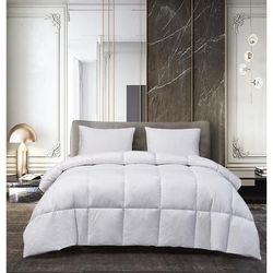 kathy ireland White Goose Feather and Down Comforter by Blue Ridge Home Fashions, Inc in White (Size FL/QUE)