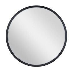 Juniper + Ivory 42 In. x 42 In. Contemporary Round Wall Mirror Black Wood - 98581