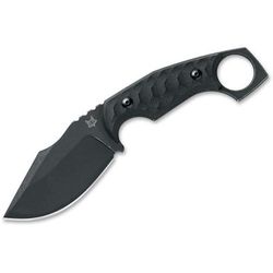 Fox Monky Tumber Fixed Blade Knife 3.54in Niolox Micarta Black Handle 02FX742
