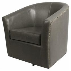 Ernest Bonded Leather Swivel Chair - New Pacific Direct 1900046-V04