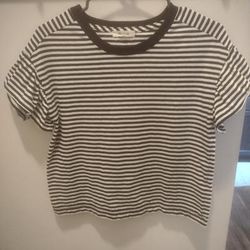 Madewell Tops | Madewell Black/White Striped Top | Color: Black/White | Size: Xxs