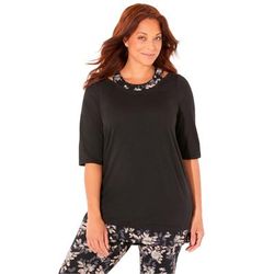 Plus Size Women's Racerback Tank & Tunic Duet by Catherines in Black (Size 1X)