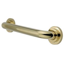 Kingston Brass DR414122 Manhattan 12-Inch Decorative 1-1/4-Inch OD Grab Bar, Polished Brass - Kingston Brass DR414122