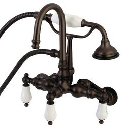 Kingston Brass AE303T5 Aqua Vintage Wall Mount Clawfoot Tub Faucets, Oil Rubbed Bronze - Kingston Brass AE303T5