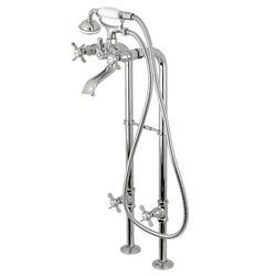 Kingston Brass CCK285K1 Kingston Freestanding Tub Faucet with Supply Line and Stop Valve, Polished Chrome - Kingston Brass CCK285K1