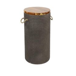 Grey Cement Modern Outdoor Accent Table by Quinn Living in Grey