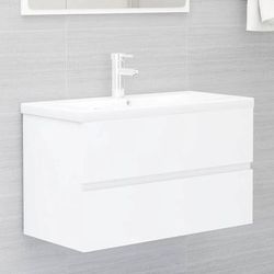 vidaXL Mobile Sottolavabo Bianco 80x38,5x45 cm in Truciolato