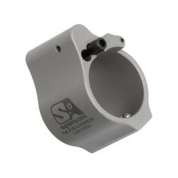 Superlative Arms Adjustable Bleed Off AR-15/AR-10 Gas Block .875in Solid Set Screw Stainless Steel Matte Steel Grey SABO-DI-875SS