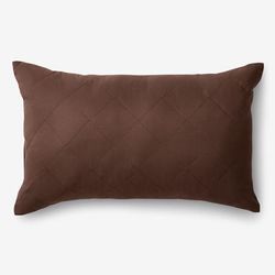 BH Studio Lumbar Pillow Cover by BH Studio in Chocolate Latte