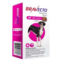 Bravecto For Extra Large Dogs 88-123lbs (Pink) 1 Chew