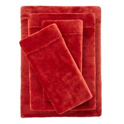 BH Studio 4-Pc. Microfleece Sheet Set by BH Studio in Paprika (Size FULL)