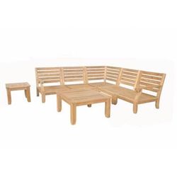 Riviera Luxe 7-Piece Modular Set with Square Tables - Anderson Teak Set-96