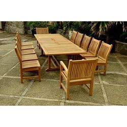 Valencia Sahara 13-Piece Rectangular Dining Set - Anderson Teak Set-90