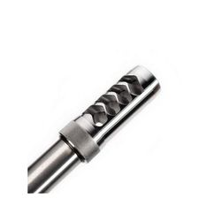 Area 419 Hellfire Match Muzzle Brake 6mm 5/8-24 Threads Raw Stainless 419HFMAT-SS-6-5824