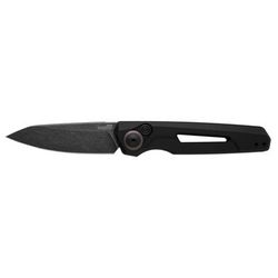 Kershaw Launch 11 Automatic Folding Knife 2.75in CPM 154 Drop Point Blade Black Oxide BlackWashBlack Aluminum Handle 7550