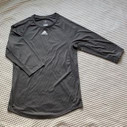 Adidas Tops | Adidas 3/4 Sleeve Shirt | Color: Gray | Size: S