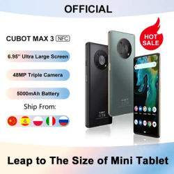 Cubot Max 3 (2021) Smartphone débloqué 4G Ecran 6.95 "grande schermo intero Android 11 Telephone