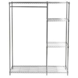 BETSY CHROME WIRE ADJUSTABLE GARMENT RACK (47.2 in. W x 17.7 in. D x 59.1 in. H) - Safavieh HAC1008A